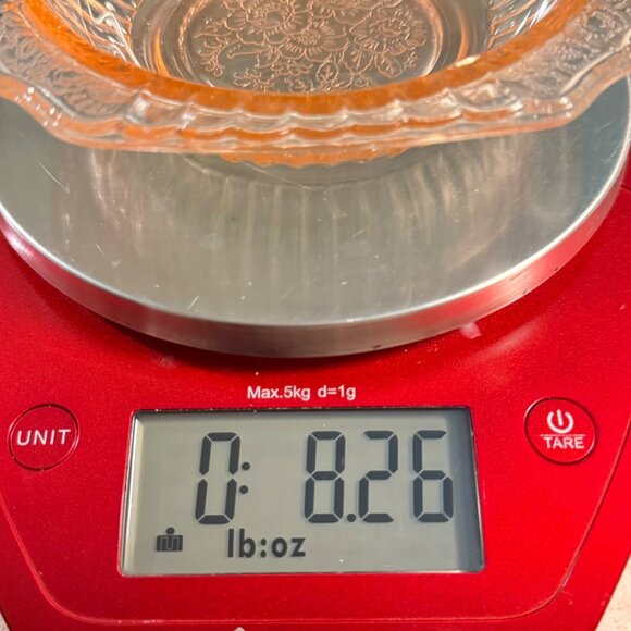 Vintage Mayfair Open Rose Pink Depression Glass Small Square Fruit Bowl - Picture 8 of 10